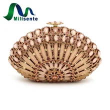Milisente Marke Shell Form Kristall Kupplung Luxus Hochzeit Taschen Frauen Party Tag Erfasst Designer-handtaschen Dame Geldbörse