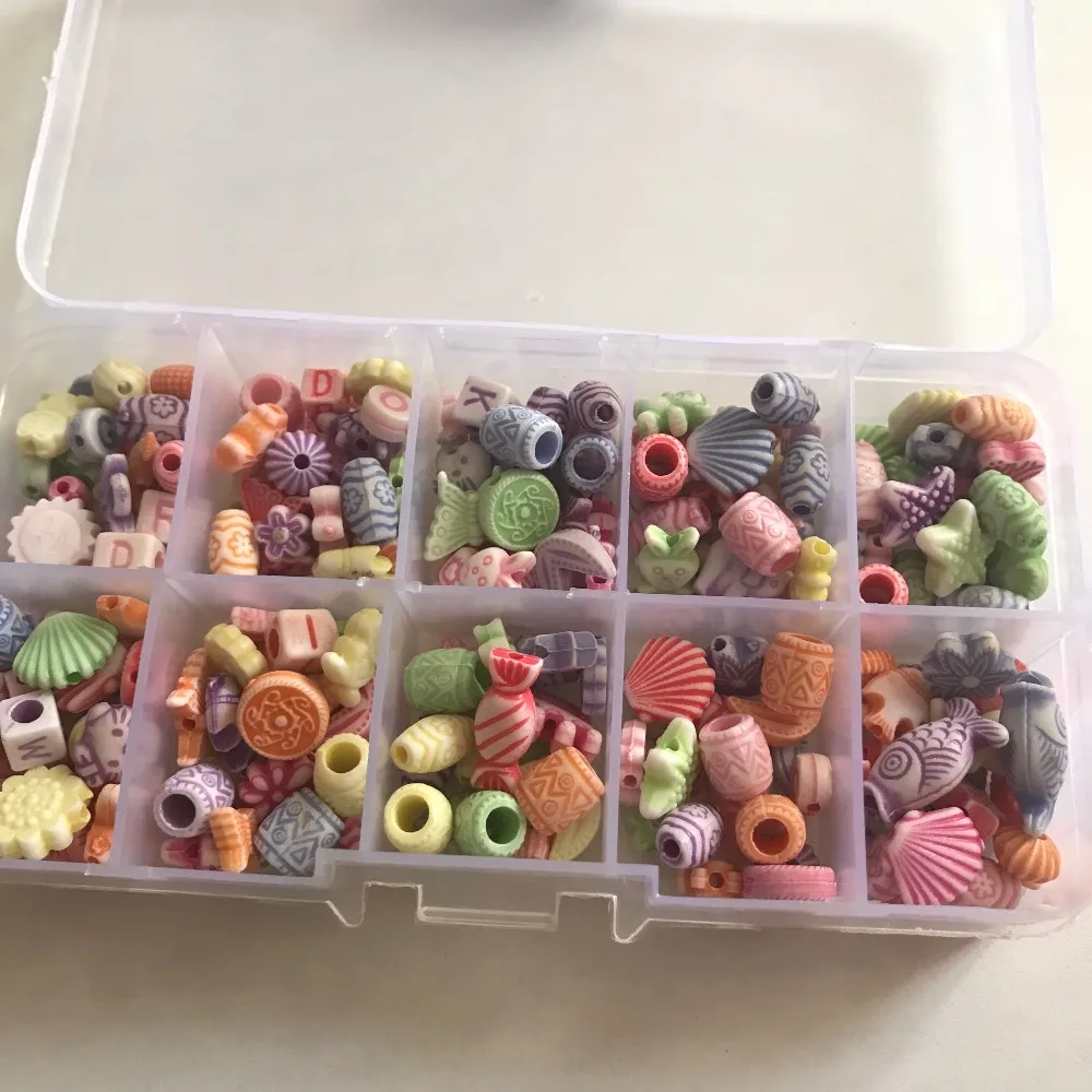 Best Gift Mixed Color DIY Acrylic Beads set Accessories with Box for