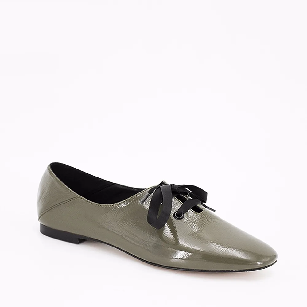 dark green flats