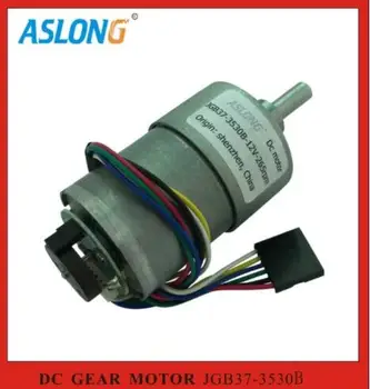 

2pcs/Lot! ASLONG JGB37-3530B 12~1600rpm 24V DC Gearbox Motor with Encoder Mini Encoder DC Gear Motor