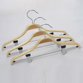 

[Free Shipping]Multifunctional Wooden Laminated Hanger for Suits,with Clips (10 pieces/ lot)