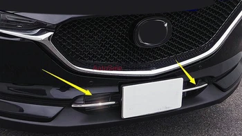 

Exterior Accessories 2pcs ABS Chrome MIRROR Front Bottom Grille Inserts Decor Trim For Mazda CX-5 2018