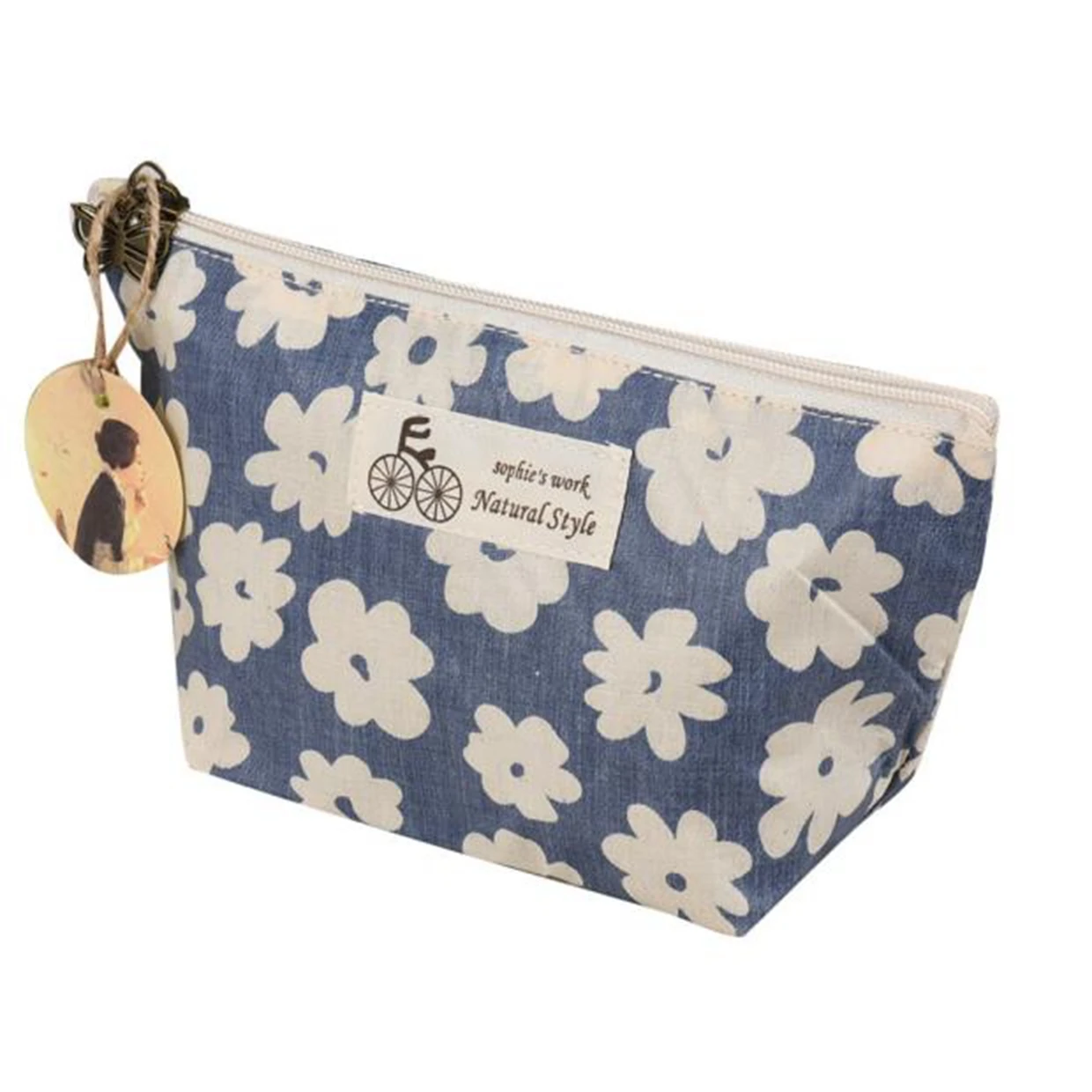 

Xiniu cosmetic bag Women Cherry Blossoms Printing make up bag 22*8*13cm Maleta De Maquiagem Profissional organizer #0