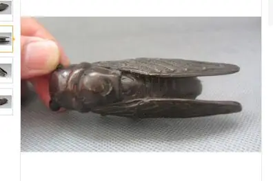 

Art Bronze home decoration Folk Culture Brass Exquisite Chinese Folk Pure Copper Cicada Statue