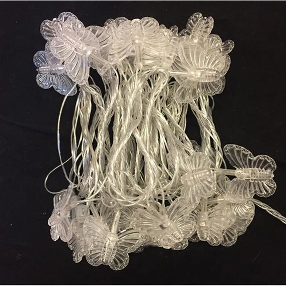 

10M 50LED butterfly LED string lights AC220V Christmas Lights Holiday Festival De room Wedding Fairy lights fairy lights white