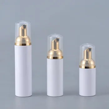 

100 X 30/50/80ml Plastic Foaming Bottle Pump White Liquid Soap Dispenser Best Cheapest Foam Bottles With Gold Pump