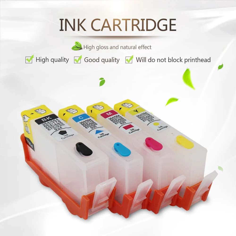 Colorsun 4 шт. для картриджа принтера HP 364 XL Photosmart 5510 6510 B209a C510a|ink refill|cartridge for printerink hp |