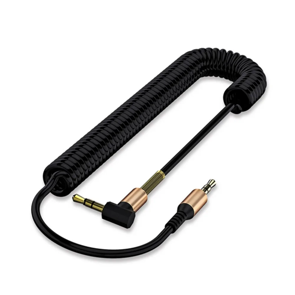 

3.5MM Flexible Audio Cable Flexible Spring Elbow 2M Aux Line Speakers For Computer MP3 Player TV DVD Amplifier Speaker CD Player