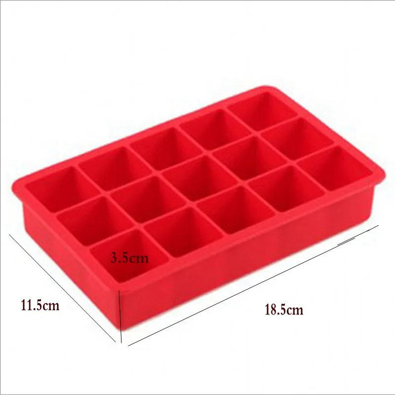 DINIWELL 15 идеальная квадратная силиконовая форма для льда, превосходная форма для торта, мыла, формы для выпечки, инструменты для украшения, цвет случайный