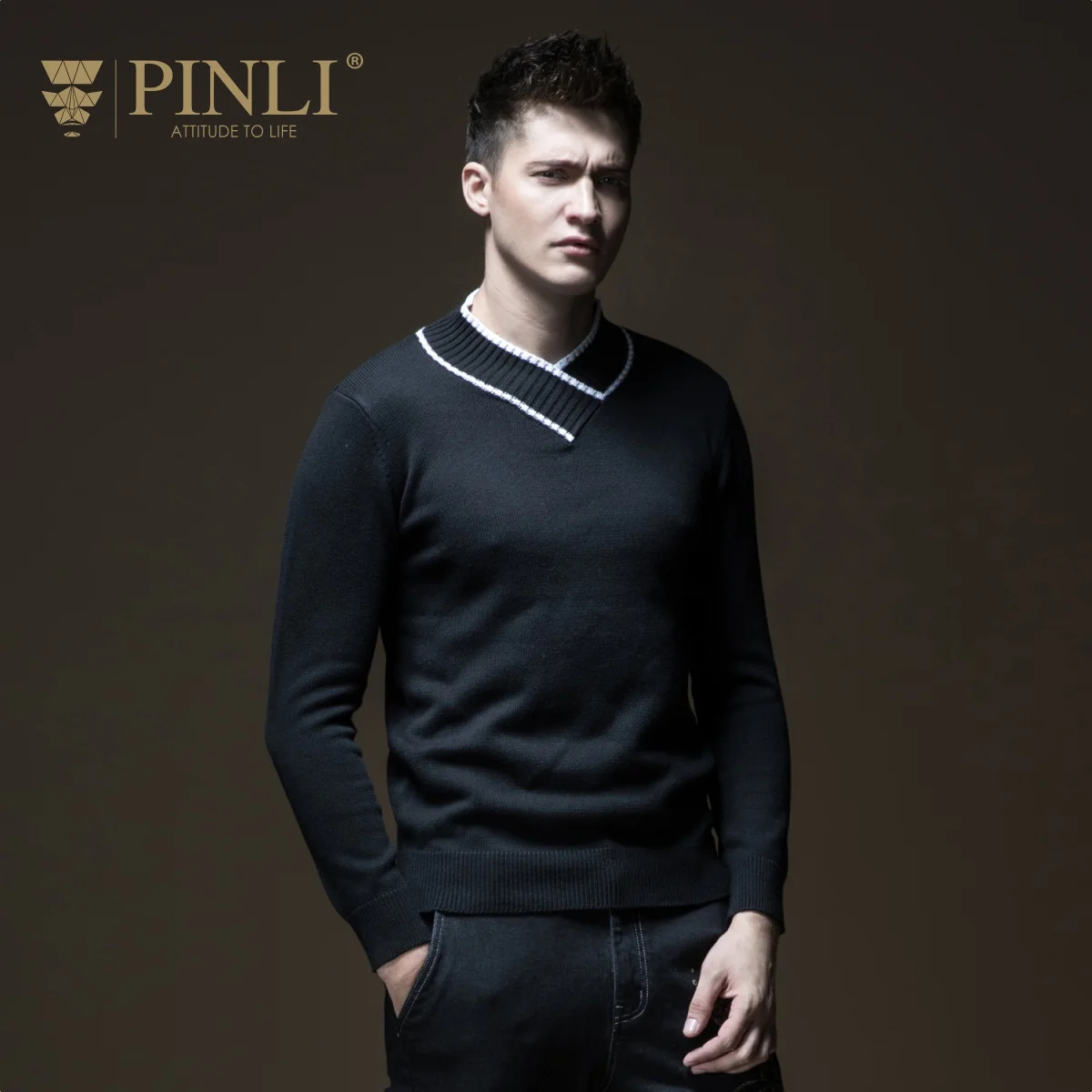 2019 реальные Eden Park Pinli продукт сделал новые осенние мужские свитера v-образным вырезом свитер B183310156 развивать нравственность досуг молодежи