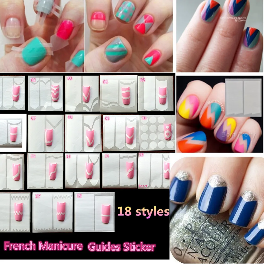 How To Do Nail Art It Yourself Guide Nail Tip Guide French Tips New Diy Art Tape Stencil