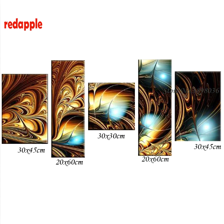 

5d diy diamond painting abstract Firework full drill Diamond embroidery triptych painting rhinestone Modular painting Hobby 5pcs