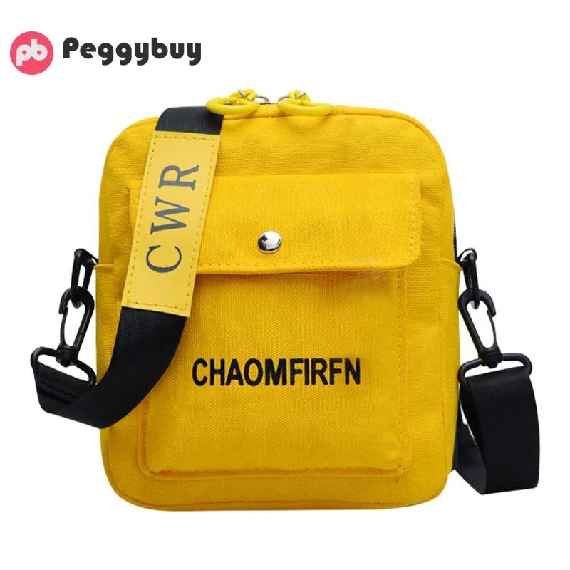 

Letter Print Sports Shoulder Messenger Handbags Unisex Canvas Crossbody Bag Unisex Mini Canvas Shoulder Bag Female Hot Selling