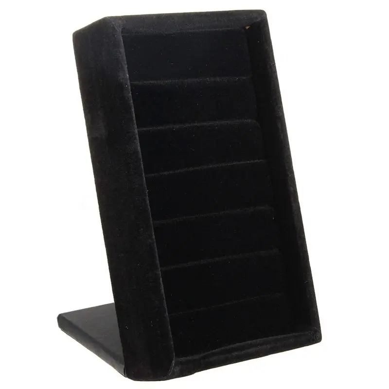 

Velvet Ring Jewellery Display Storage Shop Case Stand Earring Box Organiser