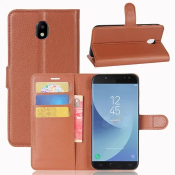

100pcs/lot free shipping Litchi Grain wallet leather Case for Samsung J3 2017 J330F/J5 2017 J530F/J7 2017 J730F European Versio