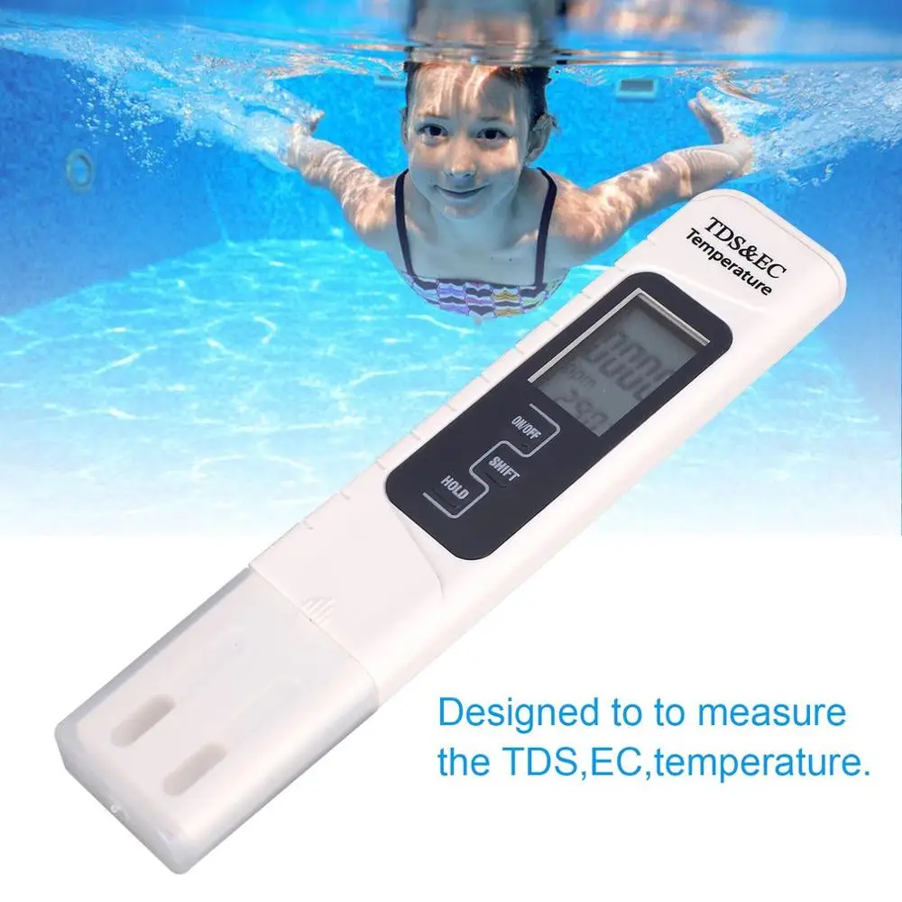 3 in 1 Professional Water Quality Analyzer TDS Monitor EC TEMP Meter for Aquarium Thermometer Measurement Tool