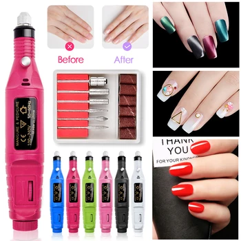 

1Set Professional Electric Nail Drill Machine Kit Manicure Machine Nail Art Pen Pedicure Nail File Nail Art Tools Kit Manicure