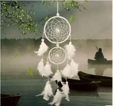 

White dreamcatcher Home Furnishing decorative pendant ornaments wedding gift decorative supplies automotive Indian Campanula