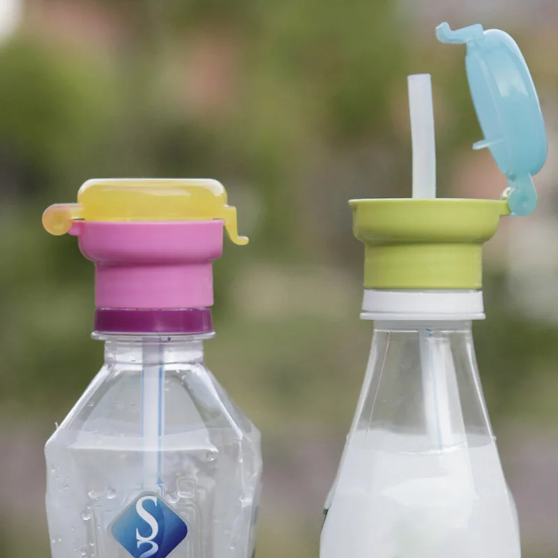 

Children Cute Feeding Drinking Cup Food Mill Anti-Overflow Beverage Portable Bottled Straw Cover Water Cup Cover