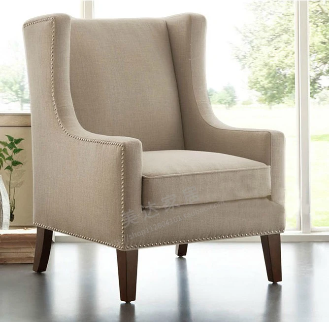 European High Back Chair American Tiger Den Bedroom Sofa