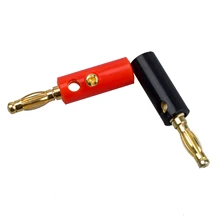 10 x Audio Speaker Parafuso Placa de Ouro Banana Plugs Conectores 4mm Transporte da gota