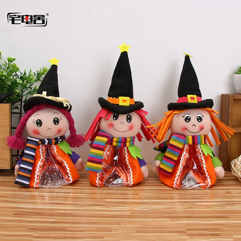 ZHADIANSHE hallowmas decorate cartoon plush doll candy bag halloween