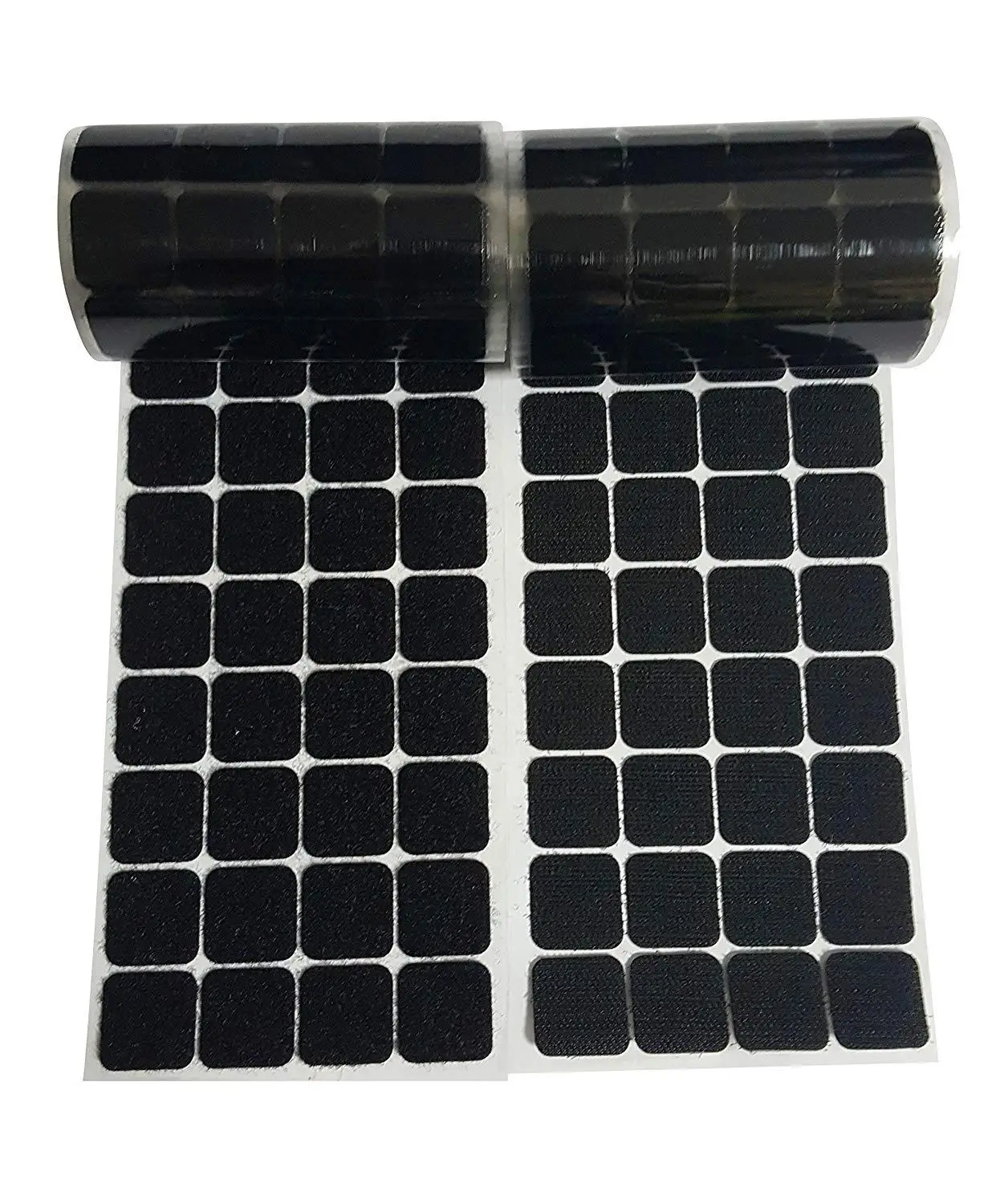 

1"/25mm 100 Pairs Velcros Square Straps Self Adhestive tape Strips Sticky Glue Hook Loop Nylon Polyester Fastener