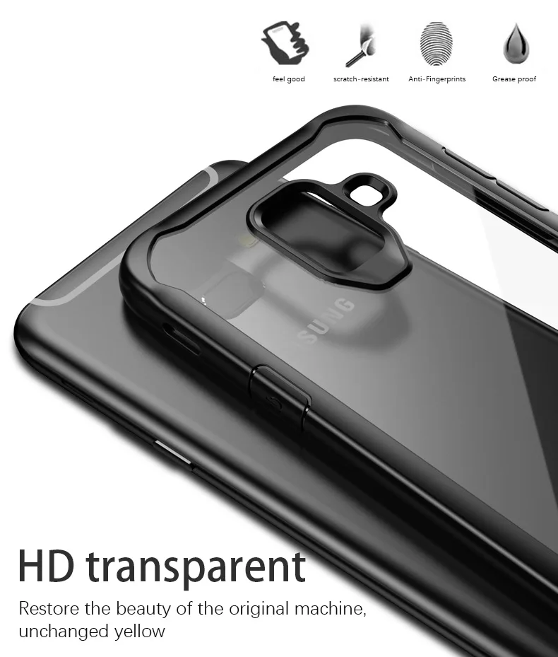 LUPHIE Case for Samsung S9 S8 Plus Note 8 Shockproof Transparent Back Cover Ultra thin Soft TPU Shell(6)