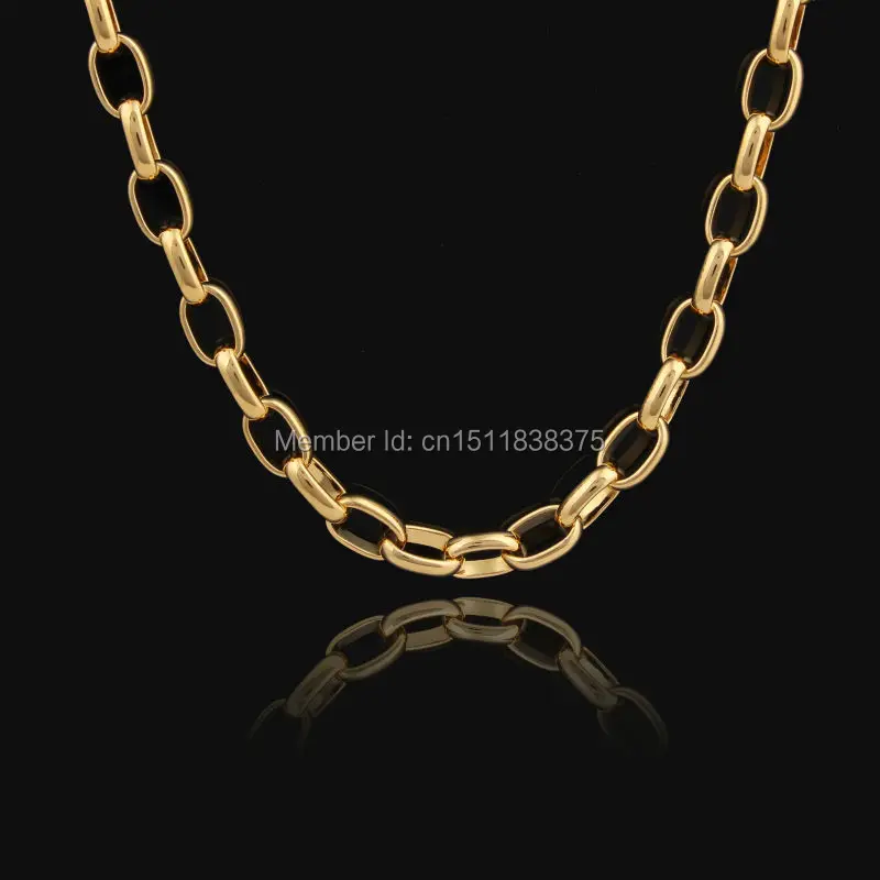 

Free Shipping Gold Color Necklace New Trendy Figaro Chain Necklace With