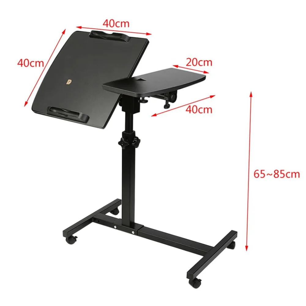 New Portable Laptop Desk Lap Sofa Bed Tray Height Adjustable Computer Desk Foldable Table Stand Sturdy Wood Steel Notebook Desk