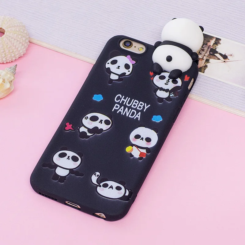 Чехол для iPhone 6s чехол 6 с 3D рисунком панды Единорога задняя крышка 6S Plus Etui|cover 6s|cover