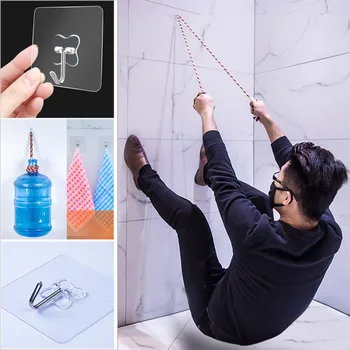 

Wholesale hooks Strong Transparent Suction Cup Sucker Wall Hooks Hanger For Kitchen Bathroom home use