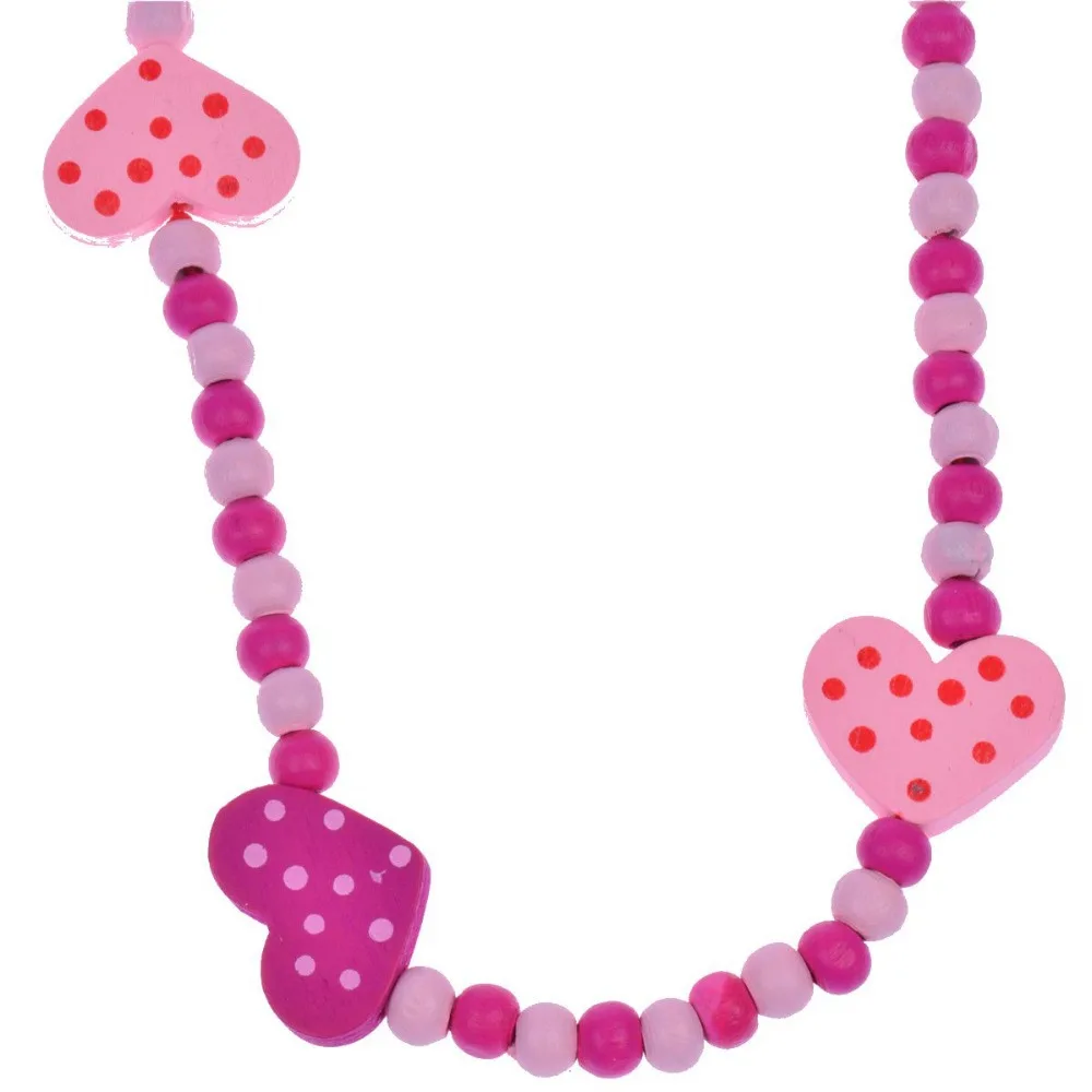 Комплект из колье серёг и браслета с деревянными бусинами|children jewelry set|jewelry setsjewelry