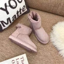 Г. Новейшие высококачественные зимние сапоги в европейском стиле натуральная овчина шерсть женская зимняя обувь