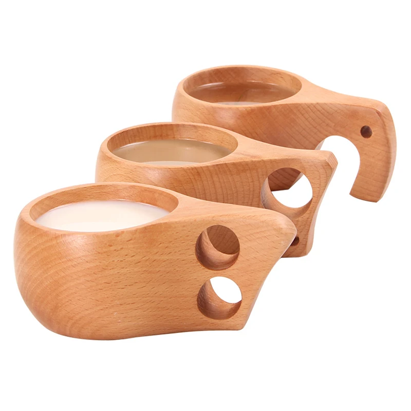 Vintage Wood Coffee Mugs Finland Kuksa Wooden Cups Coffee Tea Milk Mugs Beer Wine Cups Outdoor Camping Wooden Mugs Gift 3 Designs (5)
