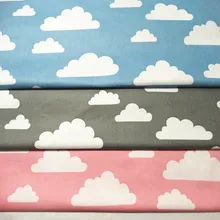 Полметра хлопок саржевая ткань для постельных принадлежностей Детская ткань детский сад, корейские облака печати для вас CR-A258