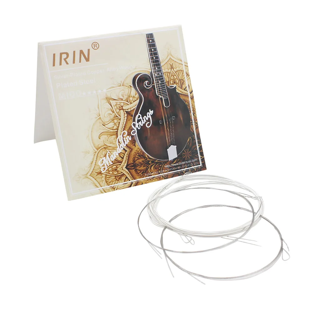 

High-quality IRIN Mandolin Strings String Set Plated Steel Silver-plated Copper Alloy Wound, Full Set (E-A-D-G)