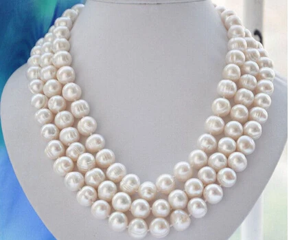 

Free shipping >>@ >812 lang!10-11mm wei wasser zucht perlenkette
