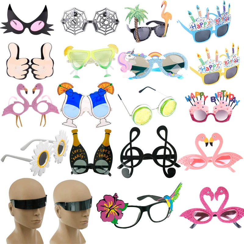 Pineapple Flamingo Glasses Funny Hawaiian Sunglasses Eyewear for Carnival