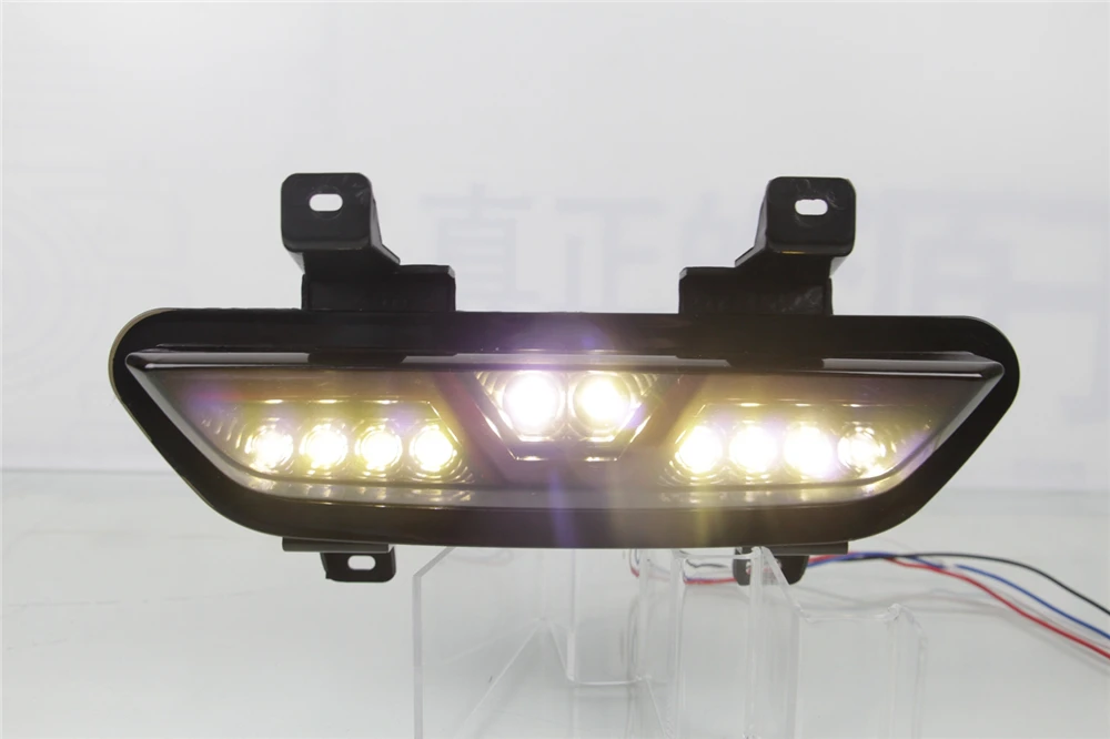 CSGJMY 1 шт. многофункциональная автомобильная задняя противотуманная Лампа стоп-сигнала Светодиодный фонарь заднего бампера отражатель света для Ford Mustang