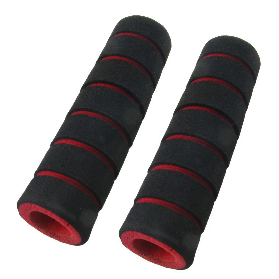 Good deal Black Red Foam Mountain Bike Handle Bar Grips Covers 2 Pcsin Bicycle Brake from