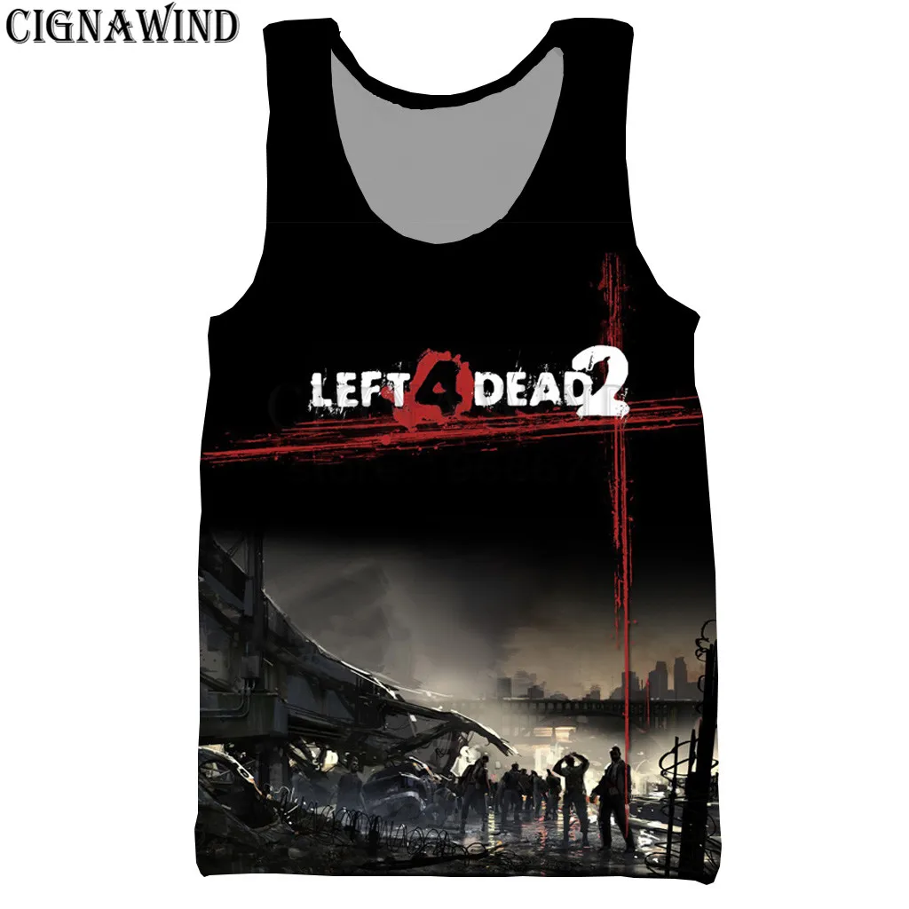 

Fashion cool vest men/women Video Game Left 4 Dead 3D printed vests casual Harajuku style streetwear Bodybuilding Tops