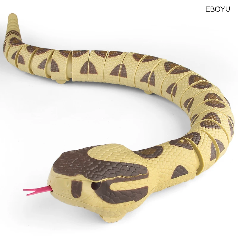 EBOYU RC Rattlesnake 77cm Long Remote Control RC Snake Realistic Rattlesnake Toy for Kids Birthday Party Gift Play 4