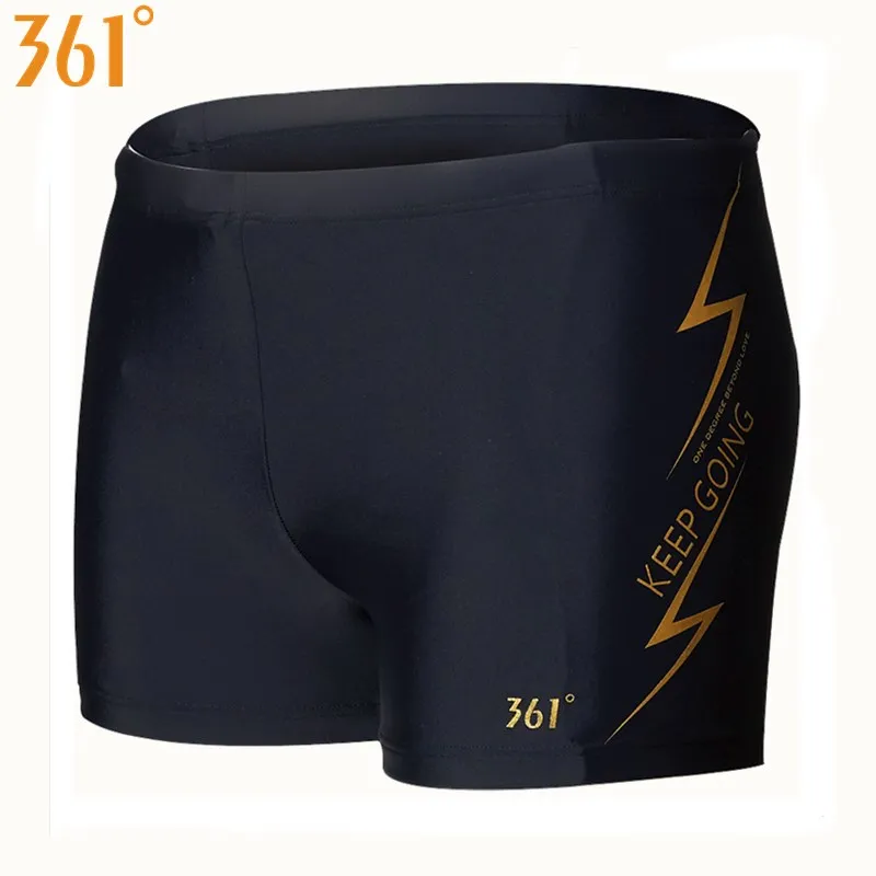 361 Мужской купальный костюм размера плюс, плавки для мальчиков, спортивные плавательные шорты для мальчиков, летние купальные шорты черного цвета