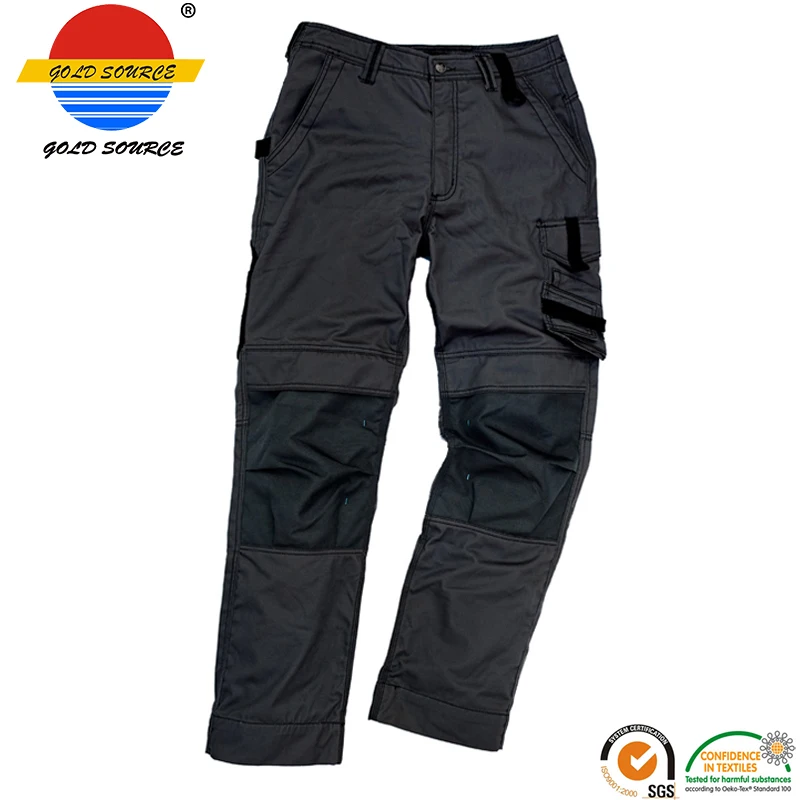 

New Sale Premium Workers Trousers Multi Pockets Black Work Wear Cargo Pants for Men