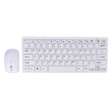 2017 1 set 2.4G White MINI Wireless PC Keyboard +Mouse Keypad + cover Film Kit Set For Desktop PC Laptop computer notebook
