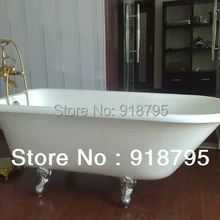 Роскошная ванна для использования в помещении чугунная свернутая верхняя Ванна на ножках-лапах