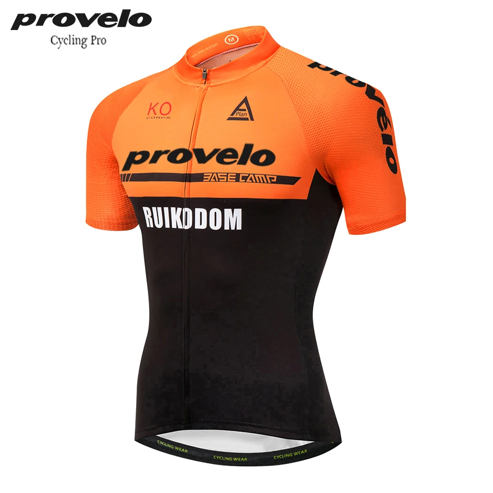 2019 Orange Men's Cycling Jersey Short Sleeve Cycling Clothing Summer