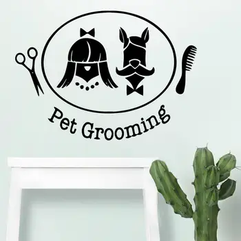 

Pet Grooming Vinyl Wall Sticker Wall Decor Modern Wallsticker For Pet Grooming Shop Decoration Wall Decals Waterpoof Stickers