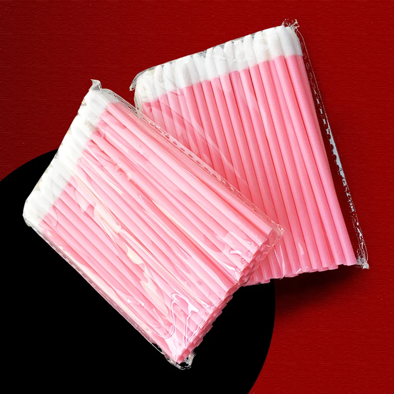 Woman Accessories 50pcs Disposable Lip Brush Wholesable Gloss Wands Applicator Perfect Best Make up Tool HS    _07